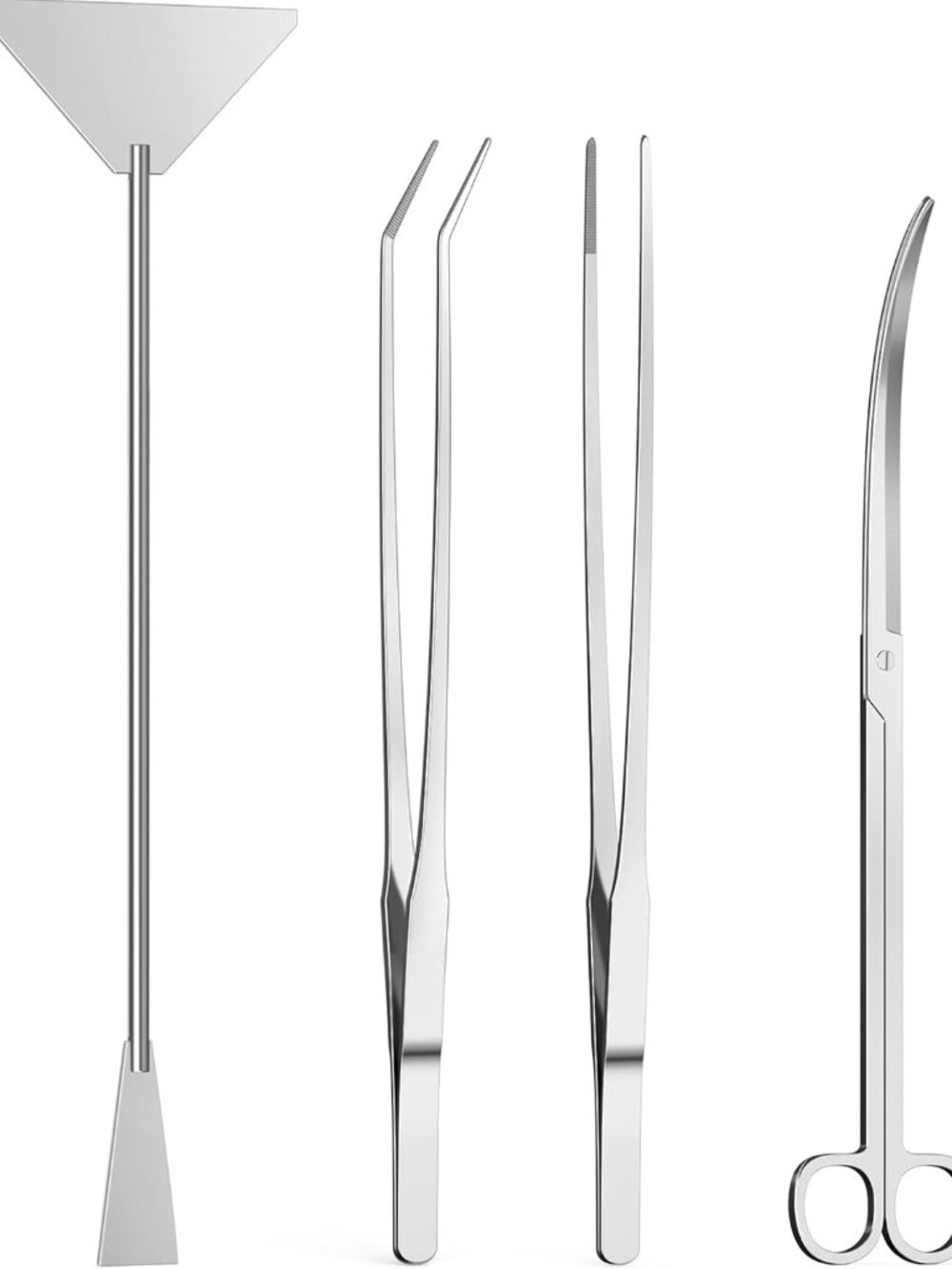 4Pcs Aquascaping Tools, Aquascape Kit, Long and Strong Aquarium Tweezers, Scisso